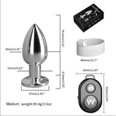 Adult sex toys, double-ended metal anal plug, couples' play, male and female anal dildo, G-spot massager, female SM plug masturbator