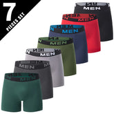 Men's 4/7-piece Set, Solid Color Casual Long Underwear, Fashion Sports Base Shorts, Flat Corner Pants, Plus Size, Four Seasons