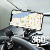 Support de téléphone universel pour tableau de bord de voiture 360 ° Support de voiture pour Smartphone rotatif, pour iPhone,