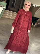 Ramadan Eid Muslim women's printed dress Jalabiya long Arabic dress Abaya Dubai Saudi dresses Moroccan caftan Abayas modest dresses