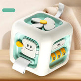 6-in-1 Montessori Educational Toys, Busy Sensory Board, Baby Practice Skills, Drawer Cube, Fidget Educational Toys for Girls and Boys