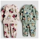 Costumes pour tout-petits, sweat-shirt + pantalon de dessin animé, ensemble deux pièces, tenues à manches longues, mode, sweat à capuche imprimé de dessin animé, pantalons de survêtement, vêtements d'extérieur