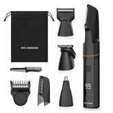 MAXGROOM Men's Hair Clipper Kit, Pubic Hair Shaver, Nose Hair Trimmer, Electric Beard Trimmer, IPX6 Waterproof, 4-in-1 Groin Shaver for Men