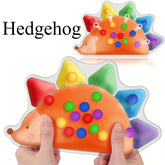 Color sorting toys, sensory toys for toddlers, fine motor skills games, fidget learning toys, color-matching Montessori hedgehog toys