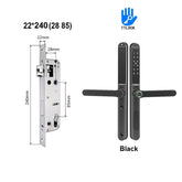 Smart lock for sliding doors, waterproof, slim, 2.8CM, fingerprint password, IC card, key, compatible with the TTlock app and Alexa biometric header