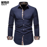 Men's shirt with collar, men's white long-sleeved shirts, men's polo shirts, men's polo shirts, famous brands, Camisa Social Masculina