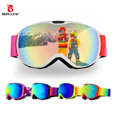 Lunettes de Ski pour enfants de 4 à 14 ans Anti-buée Double couche UV400 lunettes de neige Sports de plein air hiver Snowboard enfants lunettes de Ski