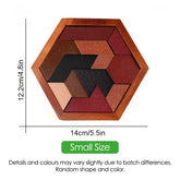 Wooden puzzles, educational toys for preschool children, Tangram board, brain IQ test game, Montessori toys, gifts, 1 piece