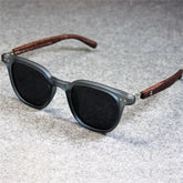 Lunettes de soleil classiques avec branches à motif de grain de bois, petit cadre carré pour hommes, lunettes de soleil de haute qualité pour femmes, lunettes de pêche avec protection UV400.