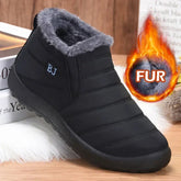 Bottes d'hiver imperméables pour femmes, bottines de neige en peluche, chaudes, noires, chaussures à plateforme en coton pour Couple, nouvelle collection 2023