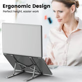 Support d'ordinateur Portable en aluminium, Base supérieure pliable, Support d'ordinateur pour Macbook Air Pro, accessoires
