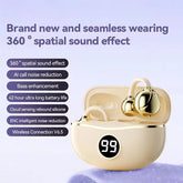 Fone Wireless Bluetooth Headset with Hands-Free Microphone, Noise Cancelling Ear Clips for Music, Sports, and Gaming