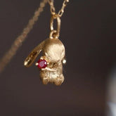 Ensemble de bijoux lapin mignon, boucles d'oreilles artisanales en or ancien mat pour femmes, bague, collier, cadeaux pour petite amie, nouveauté