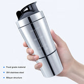 Tasse de secoueur de protéines en acier inoxydable, tasse de sport de Fitness Portable, Shakers de Nutrition, bouteilles d'eau, tasse d'eau, Shakers portables