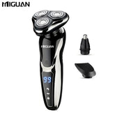 Electric shaver for men, 3-in-1 electric shaver, nose hair trimmer, USB rechargeable portable shaver, 3D digital floating blade