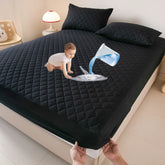 Housse de matelas 100% imperméable, drap-housse épais de couleur unie, simple/Queen/King, 135x200cm, 160x200cm, housse de lit souple