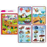 Early education toys for children, magic book with pen, water drawing, Montessori toys, reusable coloring book, magic drawing book