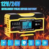 Chargeur de batterie de voiture 5A, chargeur de batterie intelligent 12V/24V, entretien automatique avec compensation de température pour tondeuse de camion