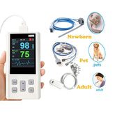Moniteur d'oxymètre de pouls portatif pour la fréquence cardiaque et la saturation de l'oxygène avec SPO2 médical vétérinaire avec mémoire