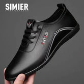 Men's Fashion Leather Shoes, Soft Sole, Comfortable Loafers, Lightweight Walking Shoes, Flat Shoes, Men's Loafers, Zapatillas Hombre