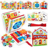 Livre d'activité Montessori en feutre pour tout-petits, planches sensorielles, motricité Fine, livre silencieux, jouets d'apprentissage préscolaire, cadeau éducatif