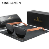 KINGSEVEN hommes lunettes de soleil en bois femmes polarisées rétro lunettes de soleil bois Oculos de sol