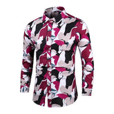 Men's Slim Fit Zones Me Shirt, Floral Outfits, Vintage Streetwear, Chinese Style, Long Sleeve Provocative Shirts, Men's Blouses, 2022