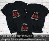 Christmas tree print T-shirt for the family, Christmas shirts, matching family clothing, holiday outfits, men's, women's, children's