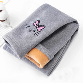 Thick and warm velvet leggings for girls aged 2 to 8 years, tights with a knee-length hem, for children, autumn and winter
