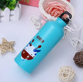 Cute animal water bottle for kids, portable outdoor sports bottle, perfect for cycling, camping, hiking, or as a school gift.