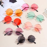Lunettes de soleil à monture ronde rétro pour enfants, lunettes de protection UV400, verres noirs, roses, rouges, garçons, filles, enfants, mode, été, nouveau, 14mm