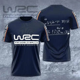 Men's WRC round neck rally shirt, soaked, warm, blood-red, sporty, comfortable, breathable, quick-drying, car soaked