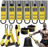 300lb Resistance Band Set for Fitness Exercises, Elastic Tubes, Pull Rope, Home Gym Weight Training Equipment