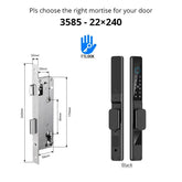 Smart lock for waterproof sliding doors, TTLock Alexa app, digital code via fingerprint, RFID card, anti-electronic lock for aluminum glass