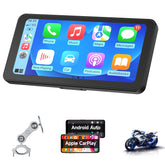 Motorcycle GPS with 6.25" touchscreen – Wireless CarPlay and Android Auto, Waterproof, Plug & Play
