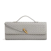 Trendy messenger bag with a single strap – Solid color vintage leather for shopping and travel