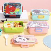Boîte à déjeuner mignonne pour enfants, filles et garçons, avec compartiments, boîte à Bento, étanche, boîtes à collation alimentaires pour enfants, nouvelle collection 2024
