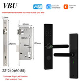 Tuya – Smart WiFi Door Lock with Fingerprint, Digital Electronics, IC Card, Password, Key, Remote Unlocking via App, Works with Aleax
