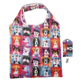 Reusable shopping bag, foldable nylon grocery bag, creative and eco-friendly tote bag, lightweight and durable