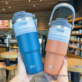 Tyeso tasse à café bouteille Thermos en acier inoxydable Double couche isolation tasse de voyage froide et chaude flacon sous vide bouteille d'eau de voiture
