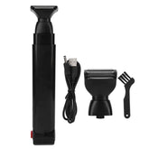 2-in-1 Electric Shaver for Face, Rechargeable, Foldable Handle, Back Hair Removal, Men's Body Grooming
