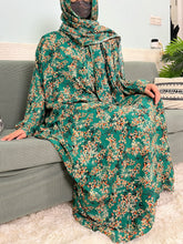 Abayas musulmanes en coton pour femmes, vêtement de prière traditionnel à fleurs pour Ramadan, Caftan africain, Marocain, Robe connectée, foulard