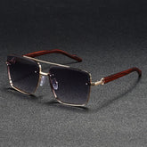 2025 lunettes De soleil carrées De luxe pour hommes nouveau en bois Vintage Designer lunettes De mode lunettes De soleil femmes vacances Gafas De Sol Hombre