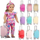 Accessoires de jouets, une variété de valises assorties aux couleurs, adaptées aux poupées américaines de 18 pouces et aux poupées nouveau-nés de 43cm
