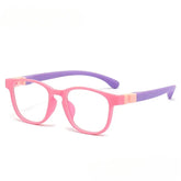 Children's silicone blue light blocking glasses, computer glasses, ultra-light frame, eye protection glasses, for kids, boys, and girls