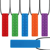 Anneau de dentition en Silicone pour bébé, 5 pièces, jouets sensoriels à croquer, collier sans BPA, qualité alimentaire, outils de moteur buccal
