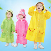 Cape de pluie de dessin animé mignon pour enfants – Poncho imperméable pour garçons/filles, maternelle et école primaire