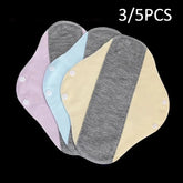 Coussinets d'incontinence réutilisables pour adultes, 3/5 pièces, tissu menstruel, tampons souples antidérapants, doublures de culottes lavables, tampon d'hygiène féminine