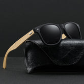 Lunettes de soleil carrées Vintage en bois de bambou pour hommes et femmes, marque de luxe de styliste, pour la conduite, la pêche, UV400