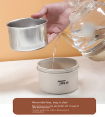 Stackable Stainless Steel Bento Lunch Container Portable Lunch Box